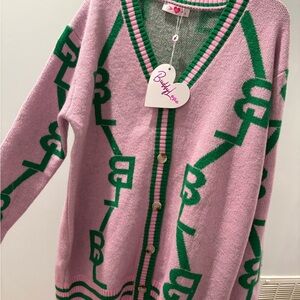 Buddy Love Pink and Green Sweater Dress